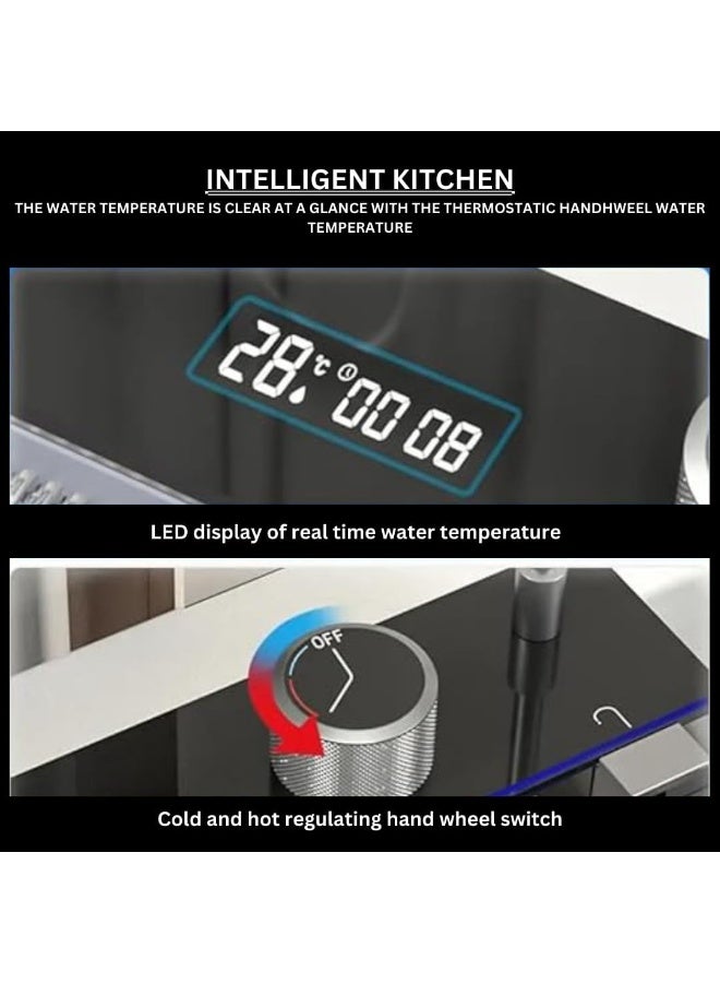 Stainless Steel Smart Kitchen Sink Black Workstation Sink  - Image 4