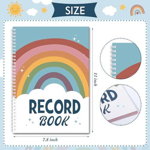 Fuyoooo Teacher Record Book Teacher Grade Books 2025-2026 Spiral Bound Record Class Grade Book Office Favors Gift for Classroom Attendance Supplies Decoration Double Sided(Rainbow) - Image 2
