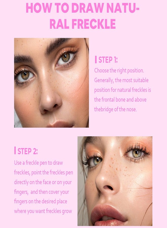 Liopif Freckle Pen Stamp and Black Eyeliner 2 in 1,Fake Freckles Stamp Liquid Eyeliner Pencil Kit,Dual Ended Faux Freckles Maker Pen for Sunkissed Makeup Natural Lifelike Long Lasting,01 LIGHT - Image 4