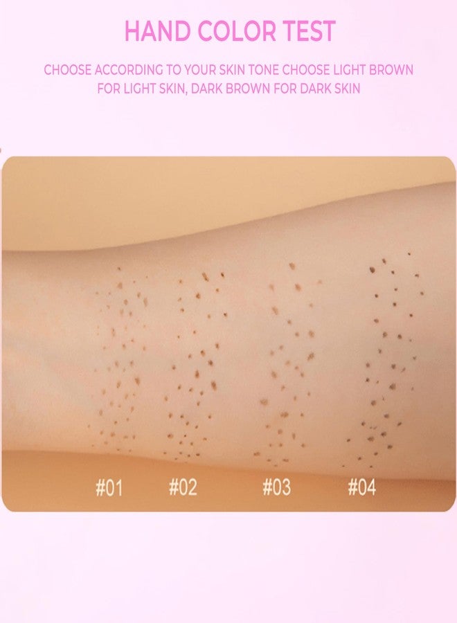 Liopif Freckle Pen Stamp and Black Eyeliner 2 in 1,Fake Freckles Stamp Liquid Eyeliner Pencil Kit,Dual Ended Faux Freckles Maker Pen for Sunkissed Makeup Natural Lifelike Long Lasting,01 LIGHT - Image 5