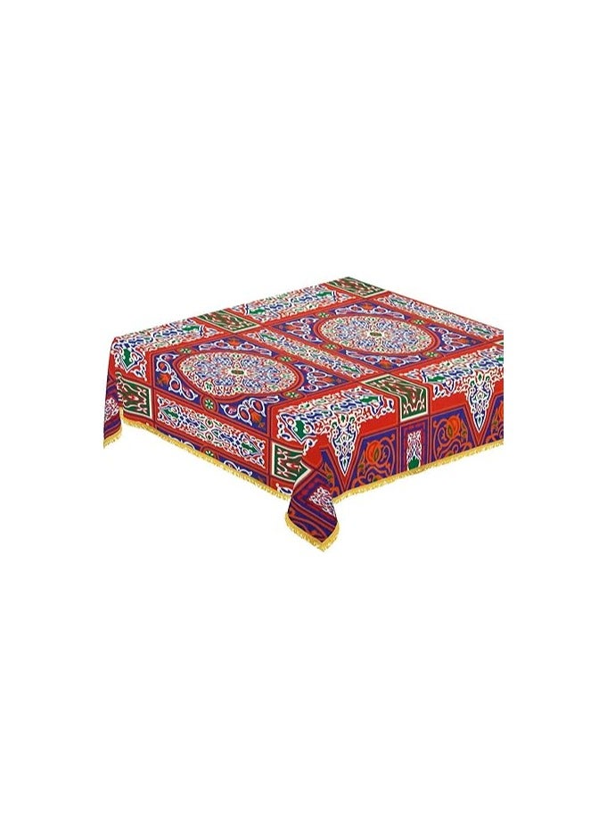 مفرش رمضاني قطني فاخر– شكل مربع مناسب للطاولات الصغيرة والمتوسطة - Image 3