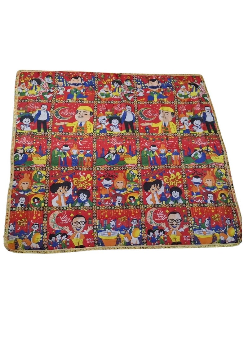 مفرش رمضاني قطني فاخر– شكل مربع مناسب للطاولات الصغيرة والمتوسطة - Image 2