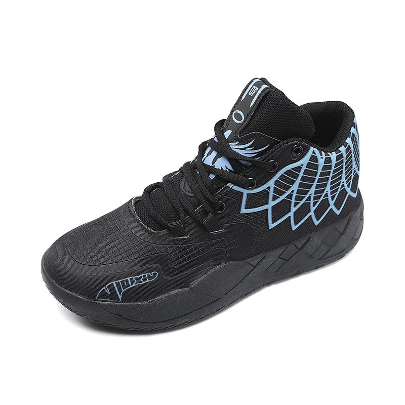 Five-color technology basketball shoes 2024 new mens war boots cement actual combat sneakers student air cushion sneaker women Tianlan - Image 3