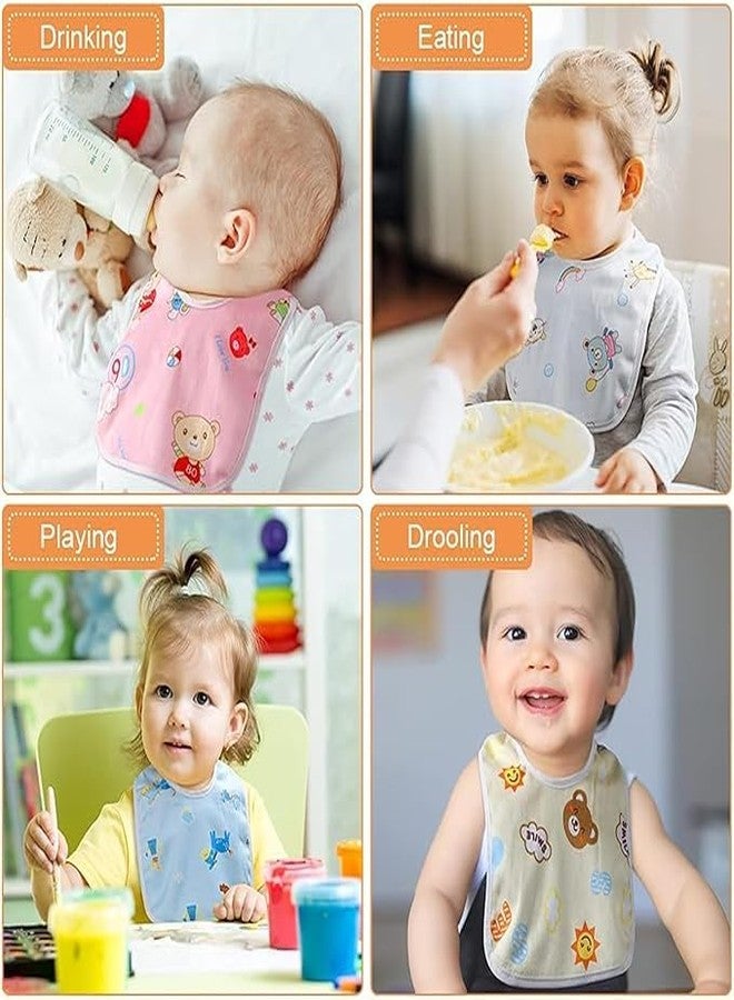 EIO Waterproof Spill Resistant Bibs, Baby Apron With Bib, Baby Bibs For 6 to 12 Months, Soft Cotton Bib (Set of 6). (Baby Apron) - Image 4