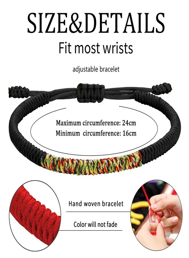 JENDEAR SHINE Tibetan Buddhist Bracelets for Women and Men, Hand Braided Rope Adjustable, Luck Faith Couple Friendship Gift - Image 5