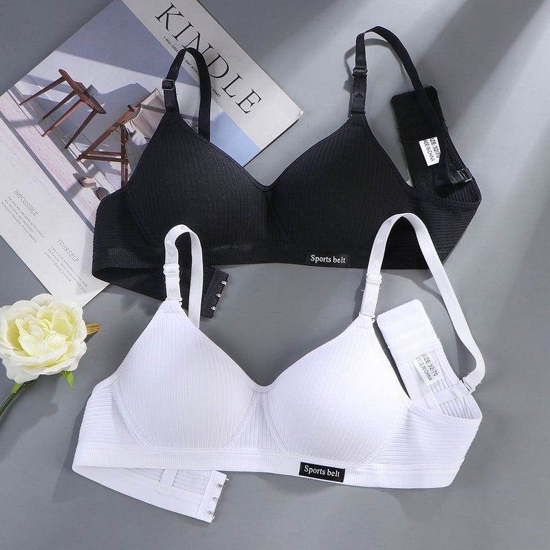 Cotton Comfort Seamless Girls Bra Black - Image 4