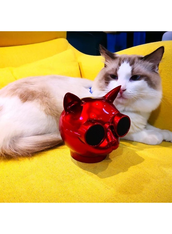 HuHa T8 Mini Cat Shape Stereo Wireless Bluetooth Speaker, Support Hands-free / TF Card / FM(Blue) - Image 5