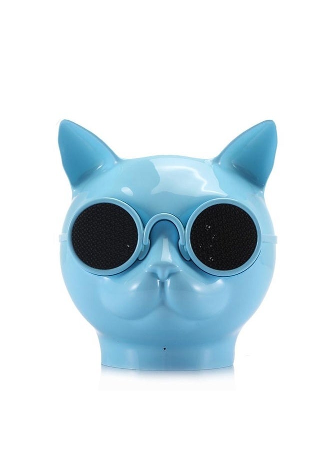 HuHa T8 Mini Cat Shape Stereo Wireless Bluetooth Speaker, Support Hands-free / TF Card / FM(Blue) - Image 2