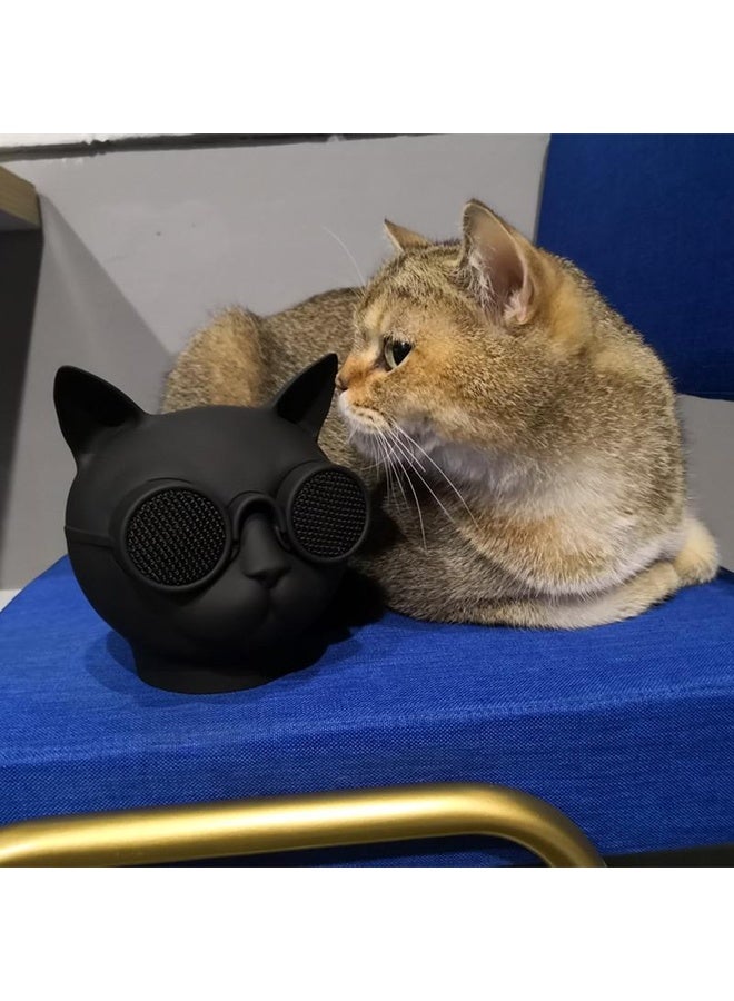 HuHa T8 Mini Cat Shape Stereo Wireless Bluetooth Speaker, Support Hands-free / TF Card / FM(Blue) - Image 4