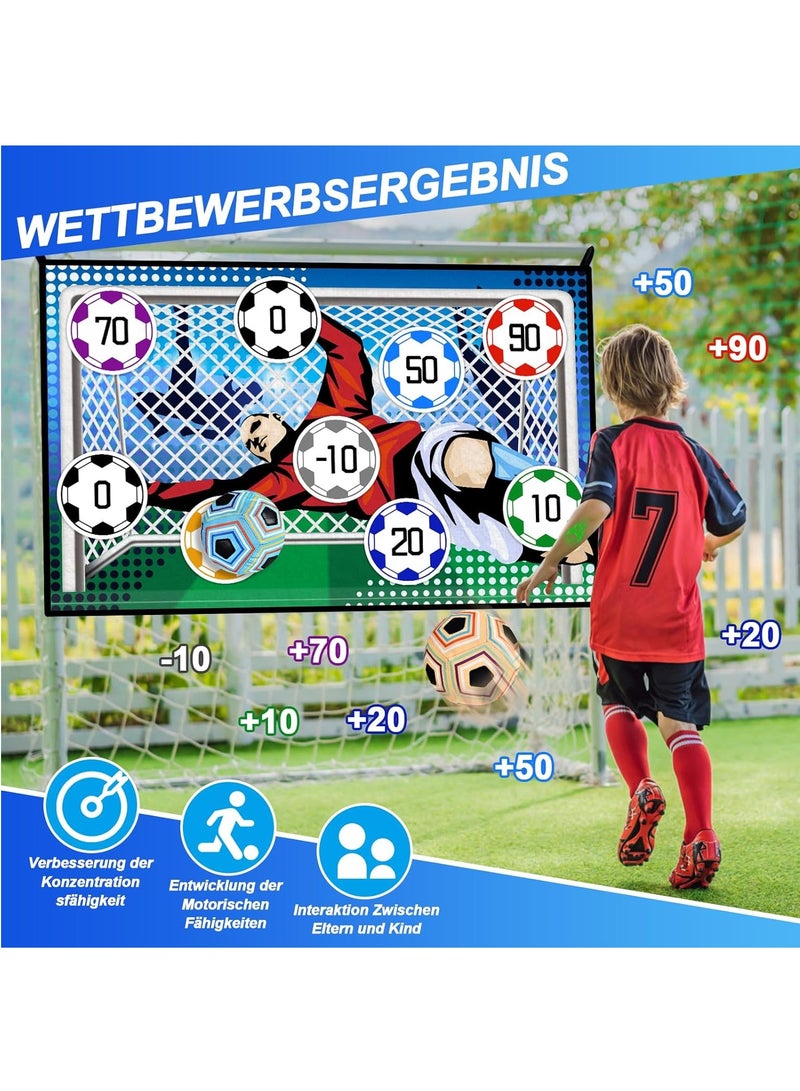 Football Game Set for 3 4 5 6 7 8 Years Old Kids Indoor Outdoor Yard Football Goal with Velcro Balls  - Image 3