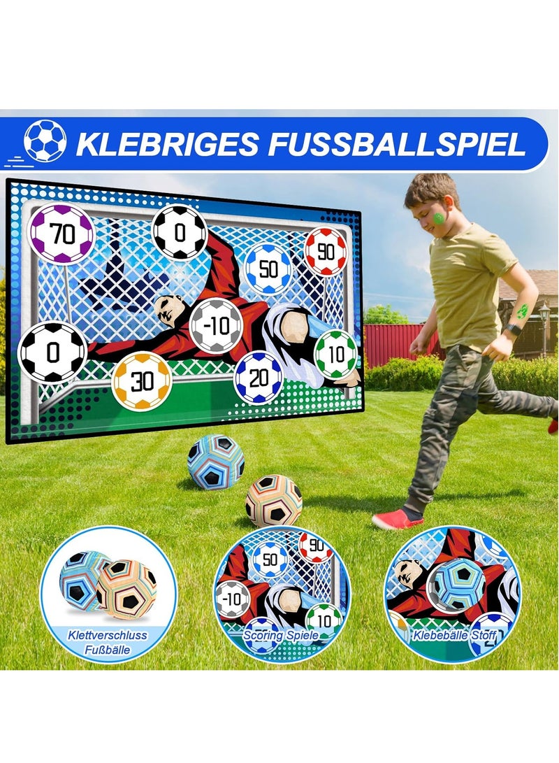 Football Game Set for 3 4 5 6 7 8 Years Old Kids Indoor Outdoor Yard Football Goal with Velcro Balls  - Image 4