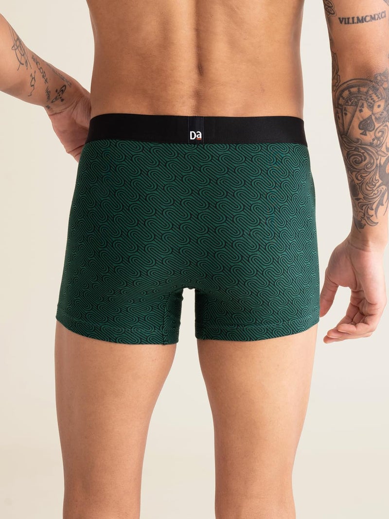 DAMENSCH Regular Fit Printed Cotton Blend Trunk Underwear Anti-Bacterial Moisture Wicking Breathable Microfibre Waistband Deo-Cotton Trunks for Men-Forest Biome,Rhododenron-M - Image 4
