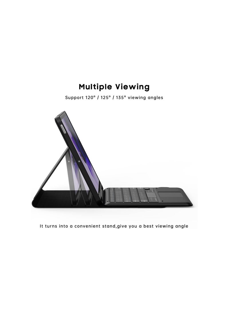 حافظة لوحة مفاتيح ذكية مع لوحة لمس لجهاز iPad 10th10.9 إنجليزي + عربي اللون أسود - Image 3