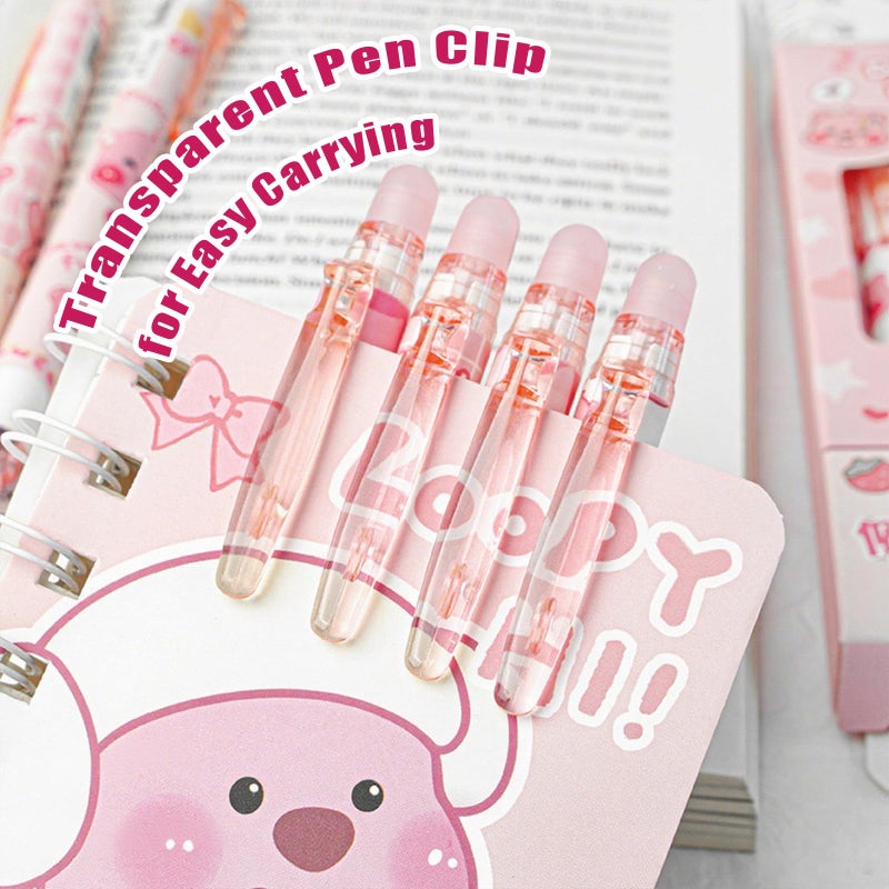 Rexinc Cartoon 6Pcs 0.5Mm Blue Erasable Gel Pens  Cute Cartoon Back To School Supplies Kawaii Mechanical Pencils For Office Kids Students Girls Boys Party Favors Gifts - Image 5