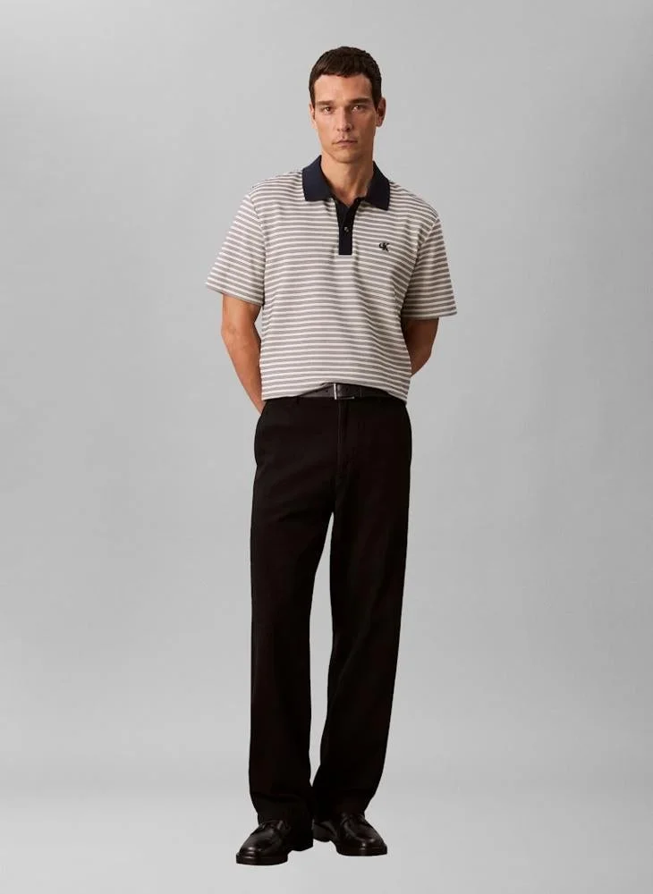 CALVIN KLEIN  Logo Striped Polo for Men | Best Price UAE