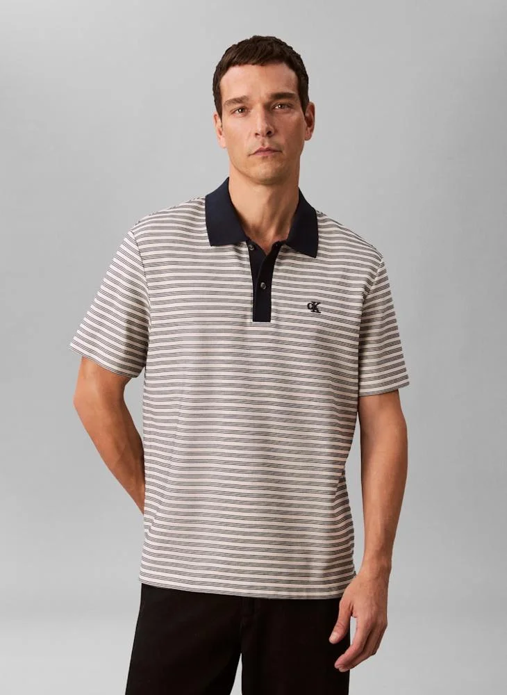 Logo Striped Polo