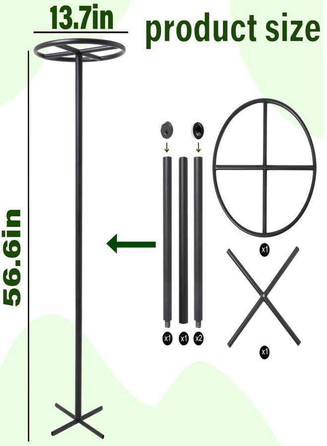GOOOXIM 14"x14"x60" Dragon Fruit Trellis - Durable Metal Vertical Support Frame for Climbing Plants, Easy Assembly with Instructions, for Dragon Fruit Enthusiasts - Image 2
