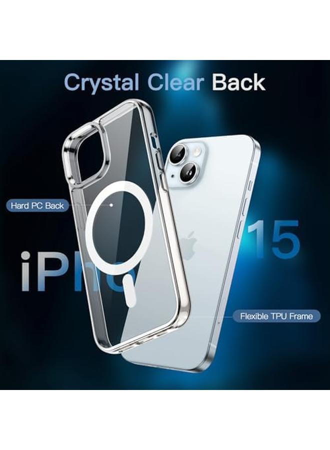 Jetech 3 In 1 Magnetic Case For Iphone 15 6.1 Inch With 2 Pack Tempered Glass Screen Protectors Compatible With Magsafe Shockproof Bumper Phone Cover Clear - Image 4