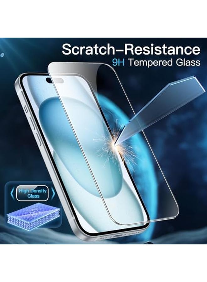 Jetech 3 In 1 Magnetic Case For Iphone 15 6.1 Inch With 2 Pack Tempered Glass Screen Protectors Compatible With Magsafe Shockproof Bumper Phone Cover Clear - Image 5