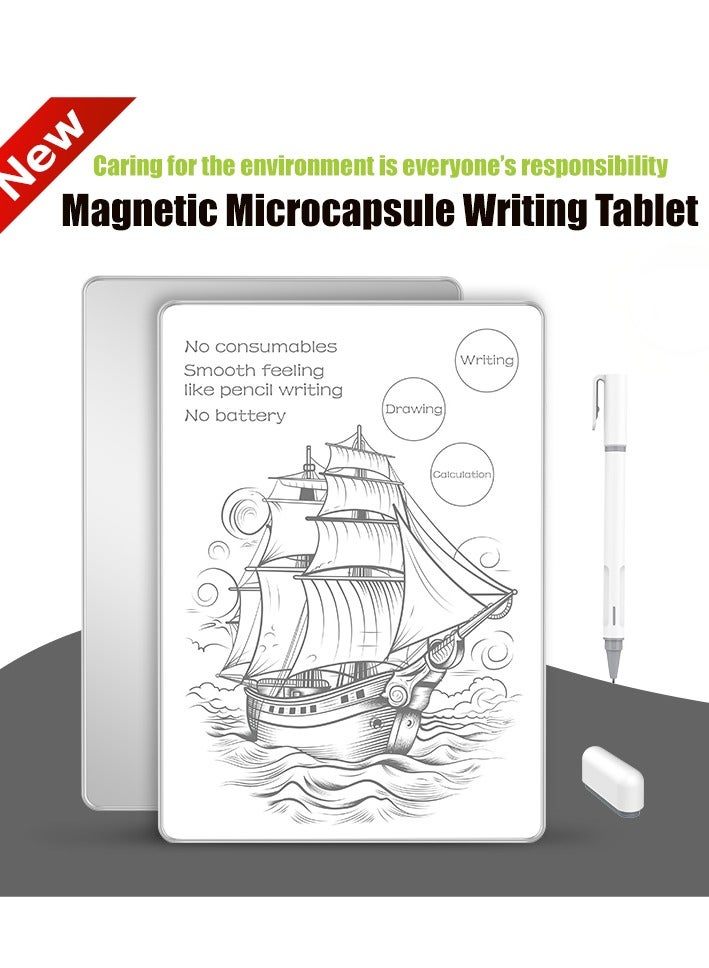 مجلس محو الجاف ، لوحة الكتابة على سطح المكتب 11 بوصة مذكرة الكمبيوتر المحمول القابلة لإعادة الاستخدام ، لوحة الكتابة الصغيرة المحمولة للمكتب لوازم المنزل إكسسوارات المكتب للطلاب - Image 1