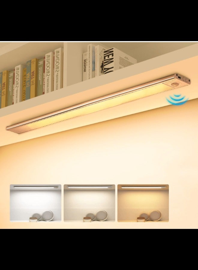 Motion Sensor Closet Lights，3Color Dimming LED Night Light,2500mAh Rechargeable Intelligence Slim Magnetic Closet Light, for Reading, Closet, Cabinet, Bedside, Study Light - Image 1