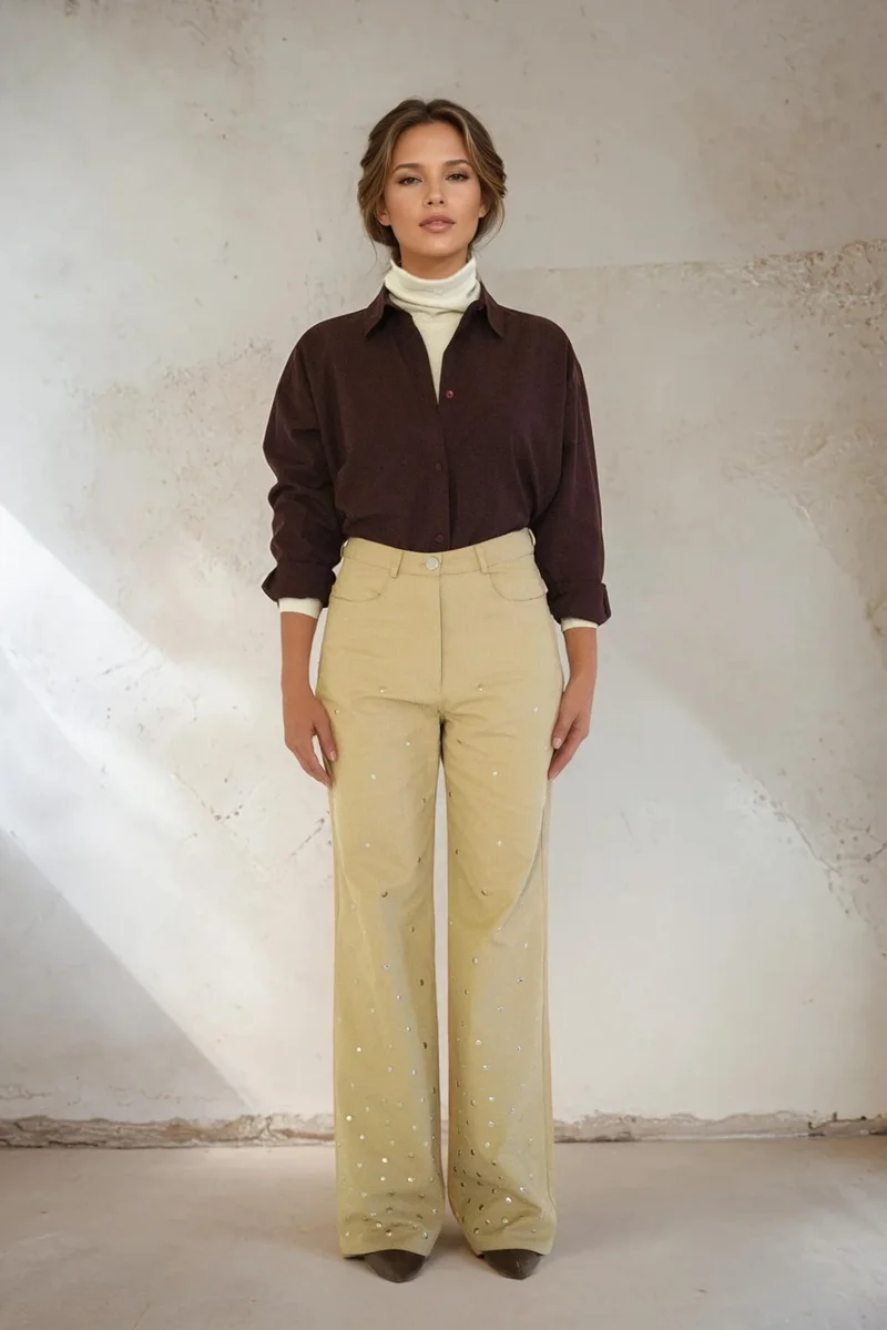 Touche Trouser Straight Fit Gabardine Trousers