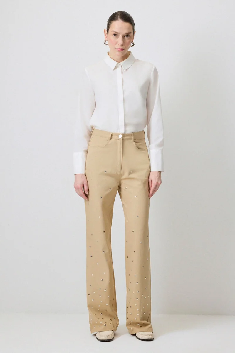 Touche Trouser Straight Fit Gabardine Trousers