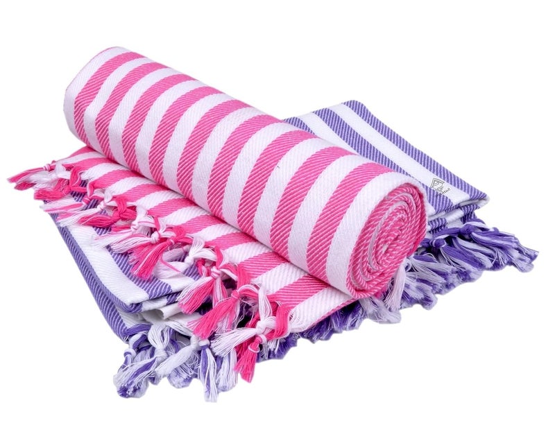Set of 2 Premium Turkish Towels for Bath, Towels for Bath Large Size | 2.5x5 ft | Bath Towel for Men/Women, Bathing Towel, Towels for Bath Women/Men, 100% Cotton 