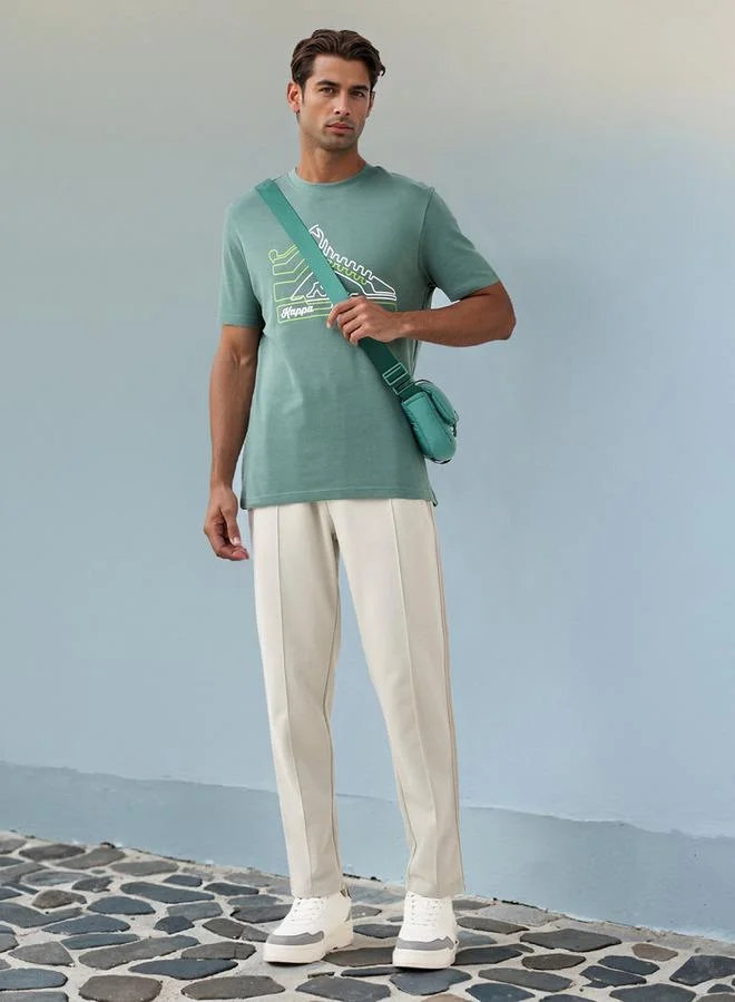 Kappa Kappa Panelled Track Pants with Drawstring Closure and Pockets