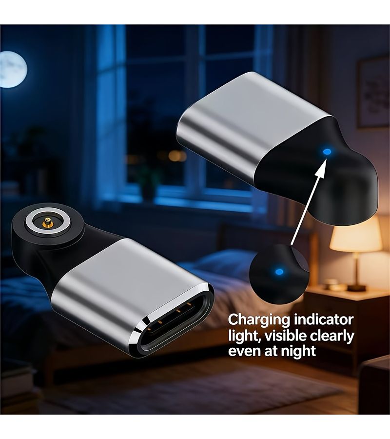 Magnetic Type C Smart Ring Charging Adapter Silvery 3pcs - Image 4