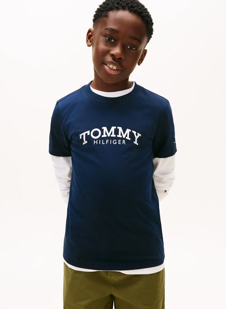 TOMMY HILFIGER Kids Monotype Print Graphic T-Shirt