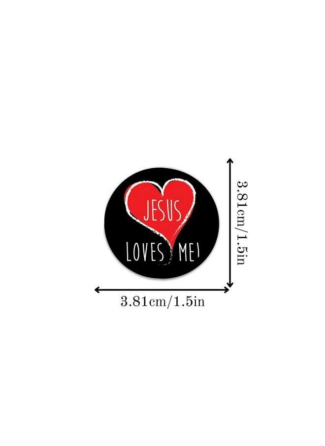 Fundraising For A Cause - Jesus Loves Me Stickers Bible Journaling Supplies Faith Stickers For Water Bottles Scrapbooks Planners Christian Decor (1 Roll 250 Stickers) - Image 1