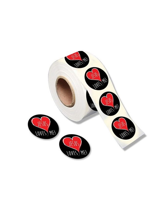 Fundraising For A Cause - Jesus Loves Me Stickers Bible Journaling Supplies Faith Stickers For Water Bottles Scrapbooks Planners Christian Decor (1 Roll 250 Stickers) - Image 1