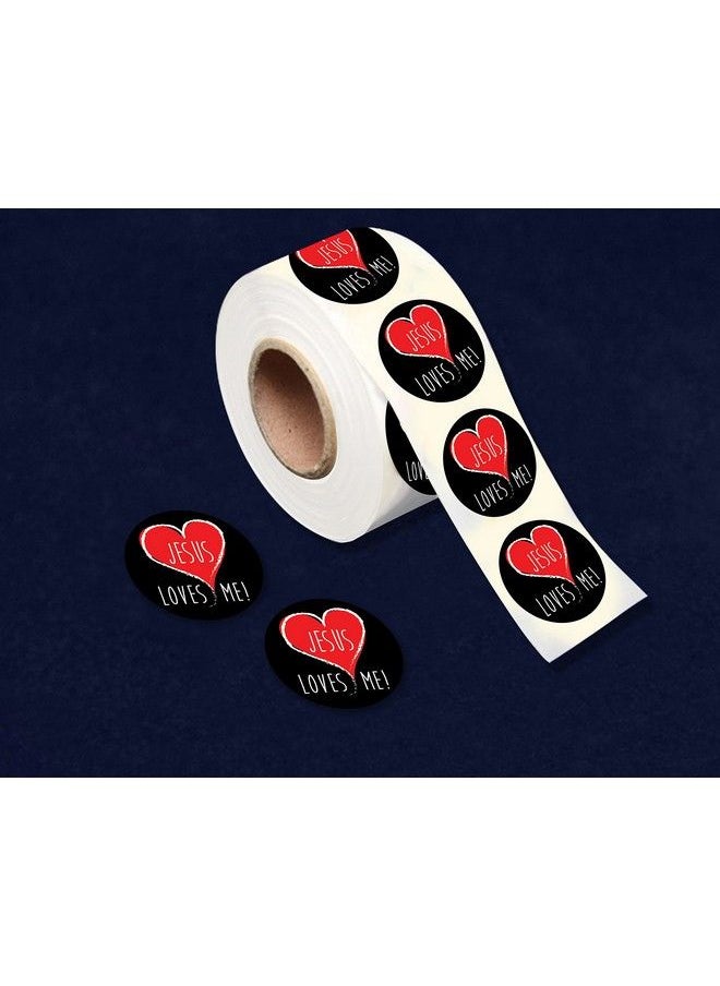 Fundraising For A Cause - Jesus Loves Me Stickers Bible Journaling Supplies Faith Stickers For Water Bottles Scrapbooks Planners Christian Decor (1 Roll 250 Stickers) - Image 1