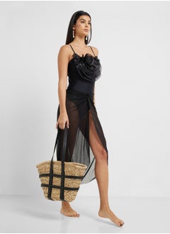 ELLA Swimsuit With 3D Floral & Beach Sarong  - Image 1