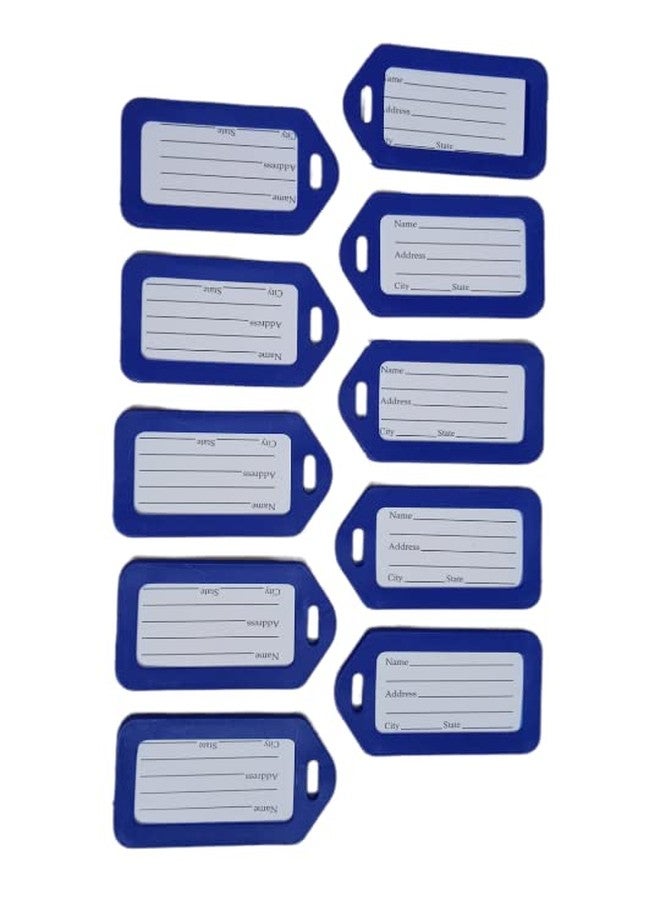 Kidultz(Pack of 12) Luggage Tags, Smart Tags for Travel suitcases, School Bags, etc..for Easily identication of Bags Available with Silicon Band(Blue) - Image 4