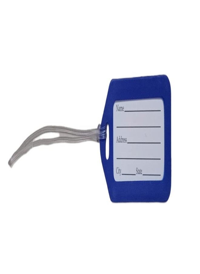 Kidultz(Pack of 12) Luggage Tags, Smart Tags for Travel suitcases, School Bags, etc..for Easily identication of Bags Available with Silicon Band(Blue) - Image 3