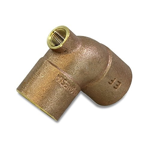 SUPPLYGIANT Everflow Supplies CFCT3418 Cast Brass Baseboard Tee Fitting with Solder Cup to Female Thread Connection and Solder Cup Branch, 3/4" x 1/8" x 3/4" - Image 3