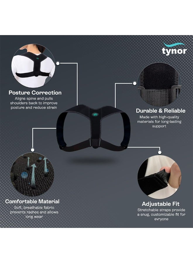 TYNOR Posture Corrector Pro, Black, Regular, 1 Unit - Image 4