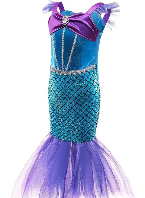 maternity holiday dress Glowing Costumes for Girls short-sleeve Mermaid Dress Princess Dress Party Outfit
