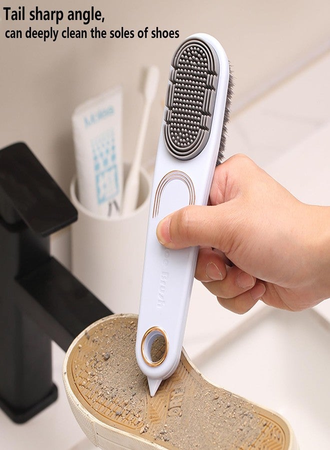 Selaurel 2 Pack Laundry Stain Brush Double-Sided Soft Bristle Cleaning Brush Long Handle Laundry Brush for Stain Removal Clothes Scrub Brush Silicone Soft Brush Household Cleaning Tool - Image 4