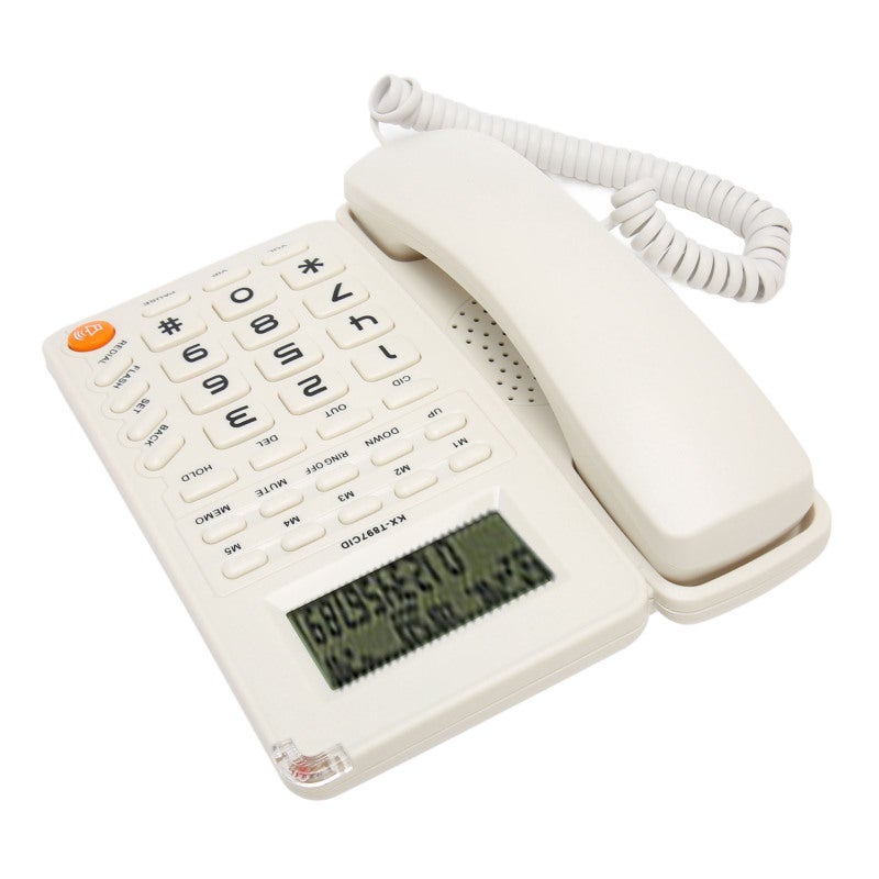 Wired Phone with Big Oval Button Design - Easy-to-Use Corded Telephone with High Definition Display Screen for Elderly - Image 4