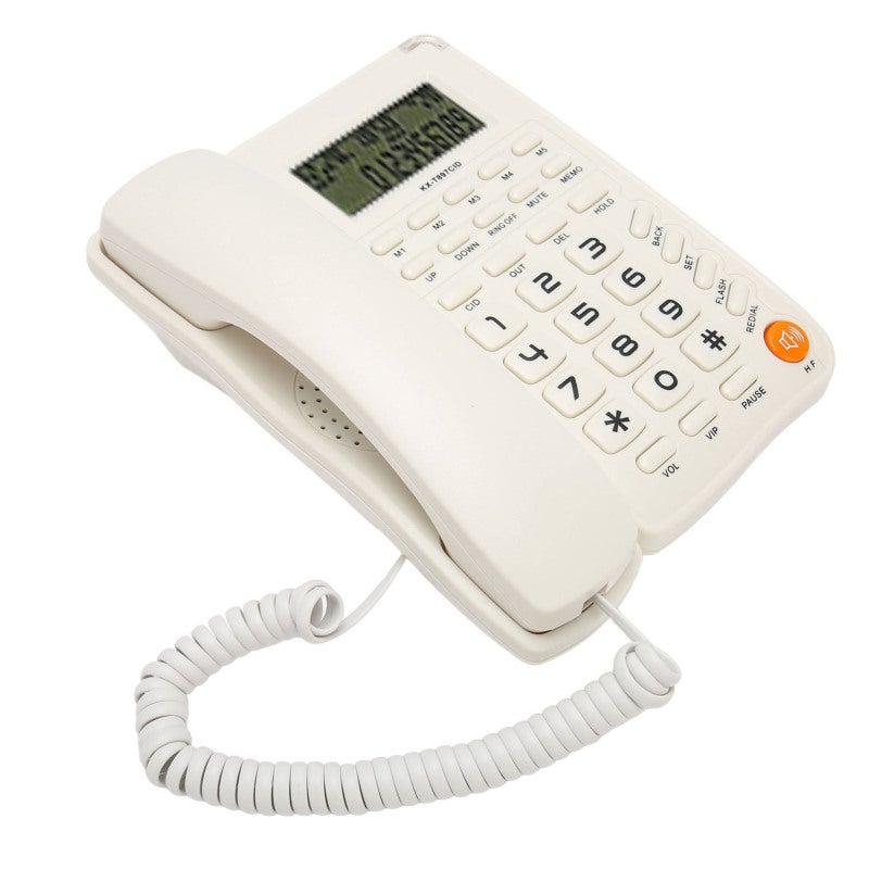 Wired Phone with Big Oval Button Design - Easy-to-Use Corded Telephone with High Definition Display Screen for Elderly - Image 3