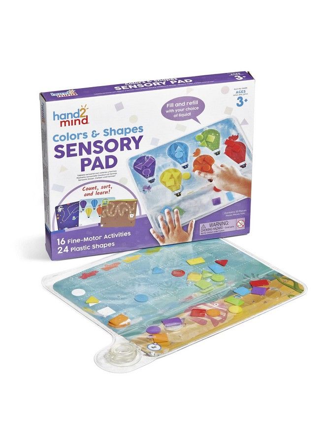 hand2mind Colors And Shapes Sensory Pad Shape Sorter Toys Fine Motor Skills Toys Visual Sensory Toys Calming Toys For Kids Sensory Play Occupational Therapy Toys Calm Down Corner Supplies - Image 1