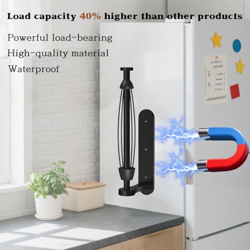 Swaitee Magnetic Paper Towel Holder OneHanded Tear Adhesive Stainless Steel Silver Paper Towel Holder Wall Mount With Ratchet Mechanism For Refrigerator Camper Garage Rv Kitchen Bathroom Farmhouse - Image 3