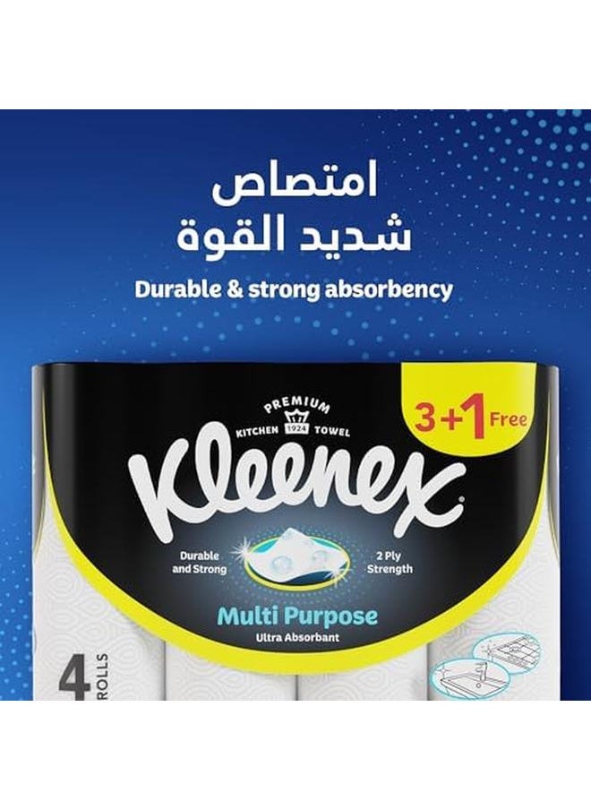Kleenex - Multi Purpose Kitchen Tissue Paper Towel 2 Ply 24 Rolls X 40 Sheets Absorbent Towels For All Surfaces - Image 1