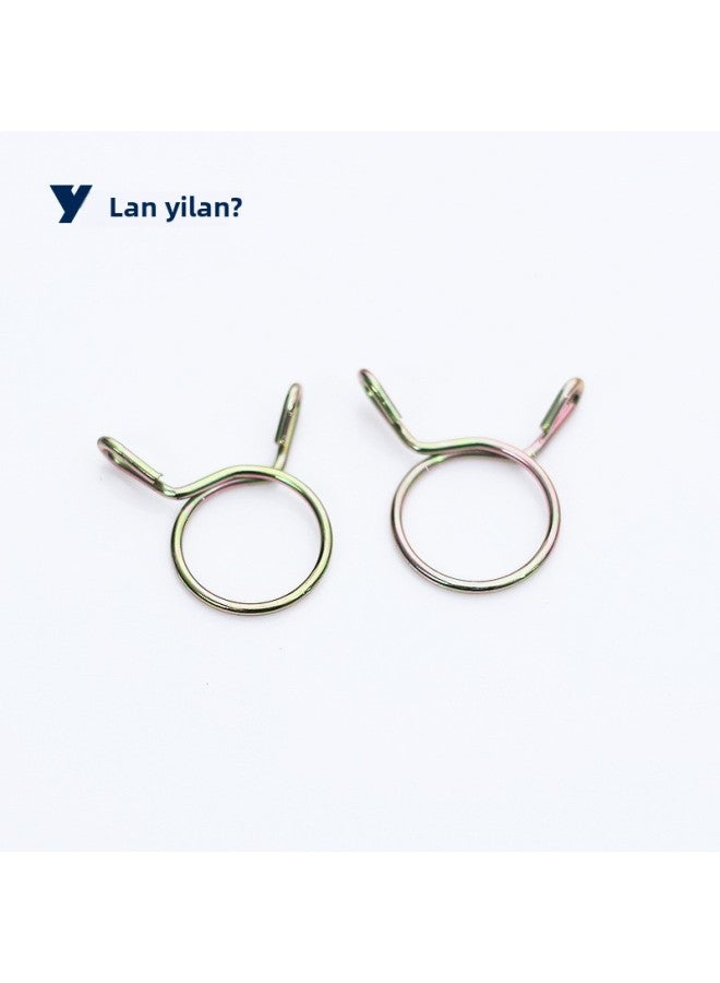 Direct Supply Ilan Manganese Steel Oil Pipe Clamp Motorcycle Hose Spring Clamp Car Pipe Clamp Clip-Series:Color Zinc-Model:Inner Diameter: 19mm - Image 1