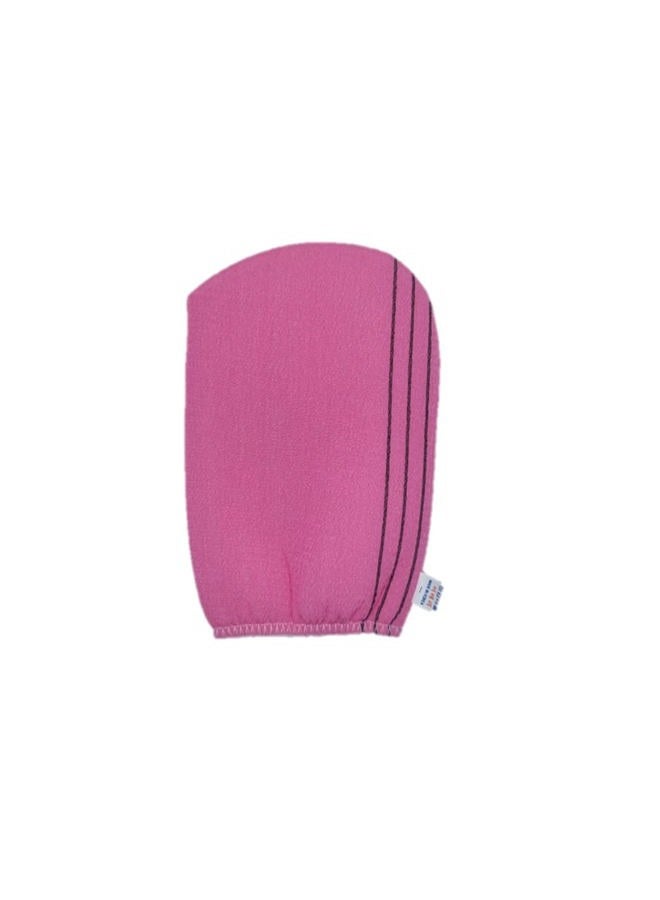 Generic RE:AU Korean Asian Exfoliating Body Scrub Glove Towel Washcloth/Korean Bath Shower Sponge 3 pieces (7 inch x 4.7 inch) (PINK 3PCS)  - Image 1