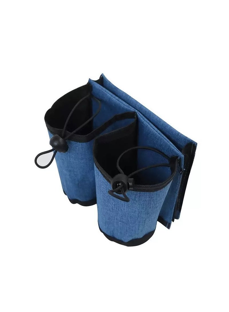 حامل أكواب الأمتعة، حامل أكواب السفر للأمتعة، حامل مشروبات الأمتعة، تجميع كوبين من القهوة لحقيبة السفر ذات العجلات، حقيبة سفر صغيرة، حقيبة أكواب - Image 4