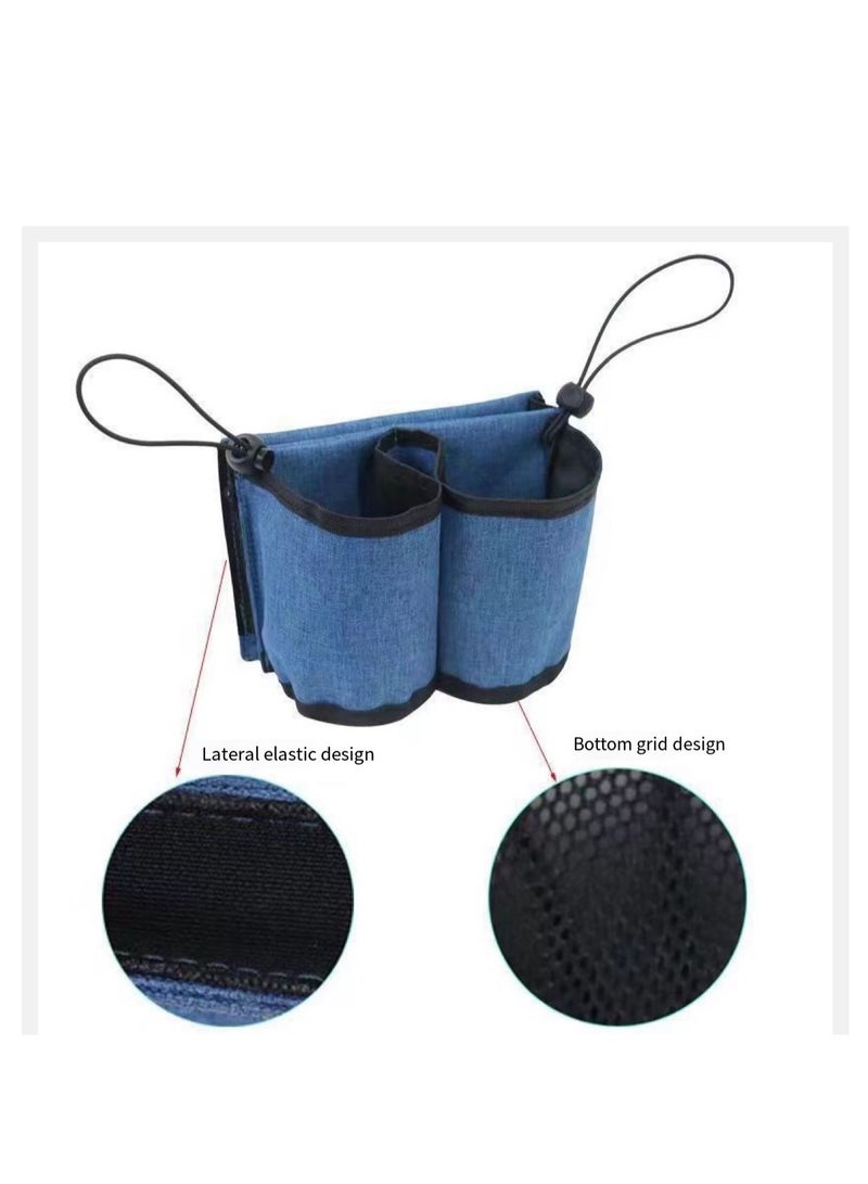 حامل أكواب الأمتعة، حامل أكواب السفر للأمتعة، حامل مشروبات الأمتعة، تجميع كوبين من القهوة لحقيبة السفر ذات العجلات، حقيبة سفر صغيرة، حقيبة أكواب - Image 3